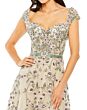 Mac Duggal 20582 Floral Embroidered Fitted Top Dress