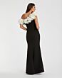 Mac Duggal 21079 Asymmetrical Neckline Flower Embellished Dress