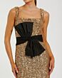 Mac Duggal 21160 Front Bow Square Neck Sequin Dress