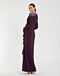 Mac Duggal 49897 Ruffle Slit Long Sleeve Dress
