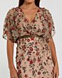 Mac Duggal 6158 V-Neck Floral Blouson Top Dress