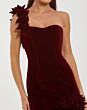 Mac Duggal 68983 Velvet Trumpet One-Shoulder Applique Dress