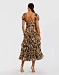 Mac Duggal 69029 Floral Ruffle Skirt Puff Sleeve Dress
