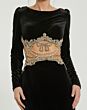 Mac Duggal 79445 Jewel Neckline Bead-Embellished Waist Dress