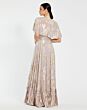 Mac Duggal 9304 High Neckline Short Cape Sleeves Dress