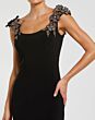 Mac Duggal 11842 Scoop Neck Slim-Flare Jersey Dress