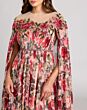 Mac Duggal 11907 Sheer Jewel Neck A-Line Rose Dress
