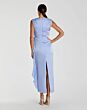 Mac Duggal 11989 Back Slit Sleeveless Column Silhouette Blue Dress