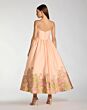 Mac Duggal 13266 Spaghetti Strap A-Line Floral Hem Pink Dress