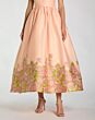Mac Duggal 13266 Spaghetti Strap A-Line Floral Hem Pink Dress