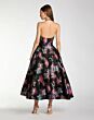 Mac Duggal 13297 A-Line Halter Neck Black Floral Dress