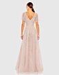 Mac Duggal 20363 V-Neck Embellished A-Line Vintage Lilac Dress