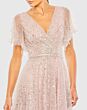 Mac Duggal 20363 V-Neck Embellished A-Line Vintage Lilac Dress