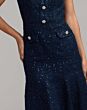 Mac Duggal 21167 Midnight Blue Boucle Midi Dress