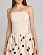 Mac Duggal 21234 Bubble Skirt A-Line Polka Dot Ecru Dress