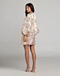 Mac Duggal 21256 Balloon Sleeve Brocade Champagne Dress
