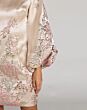 Mac Duggal 21256 Balloon Sleeve Brocade Champagne Dress