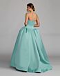 Mac Duggal 21259 Basque Waist Strapless Satin Dress