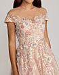 Mac Duggal 21296 Illusion Neck Embroidered Blush Tulle Dress
