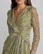 Mac Duggal 21306 Pistachio Green Embellished V-Neckline Dress