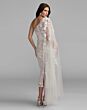 Mac Duggal 21348 Ivory Nude Embellished Midi Dress