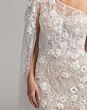 Mac Duggal 21348 Ivory Nude Embellished Midi Dress