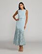 Mac Duggal 21355 Jewel Neck Powder Blue Fitted Dress
