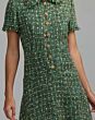 Mac Duggal 21420 Emerald Multicolor Boucle Midi Dress
