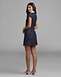 Mac Duggal 21422 Navy Blue Boucle Short Dress