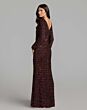 Mac Duggal 23017 Chocolate Brown Embellished Long Sleeve Dress