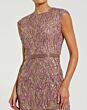 Mac Duggal 23049 Jewel Neck Beaded Vintage Lilac Dress