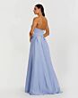 Mac Duggal 2317 Satin Overskirt Strapless Blue Dress
