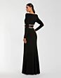 Mac Duggal 27695 Black Bateau Neckline Puff Sleeve Dress