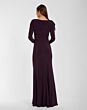 Mac Duggal 27705 Amethyst Purple Bateau Neckline Long Sleeve Dress