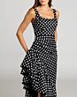 Mac Duggal 27780 Ruffle Hem Polka Dot Black Dress