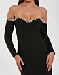 Mac Duggal 44159 Black Off The Shoulder Dress