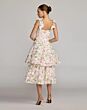 Mac Duggal 50112 Tiered Skirt Floral White Multicolor Dress