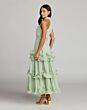 Mac Duggal 50145 Ruffle Skirt Sleeveless Jade Dress