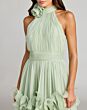Mac Duggal 50145 Ruffle Skirt Sleeveless Jade Dress