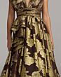 Mac Duggal 50264 Plunging V-Neckline Chocolate Brown Metallic Dress