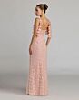 Mac Duggal 56259 Floral Applique Strap Beaded Rose Dress
