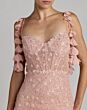 Mac Duggal 56259 Floral Applique Strap Beaded Rose Dress