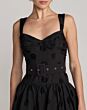 Mac Duggal 56282 Black Polka Dot Midi Dress