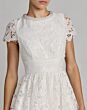Mac Duggal 56324 Cap Sleeve Embroidered Lace Ivory Dress
