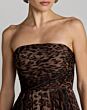 Mac Duggal 56350 Leopard Print Strapless Midi Dress