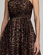 Mac Duggal 56350 Leopard Print Strapless Midi Dress