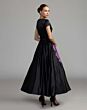 Mac Duggal 56471 Black Multicolor Midi with Pocket Dress