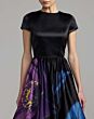 Mac Duggal 56471 Black Multicolor Midi with Pocket Dress