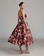 Mac Duggal 56504 Bordeaux Multicolor Floral Midi Dress