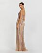 Mac Duggal 6150 Scoop Neck Beaded Nude Dress